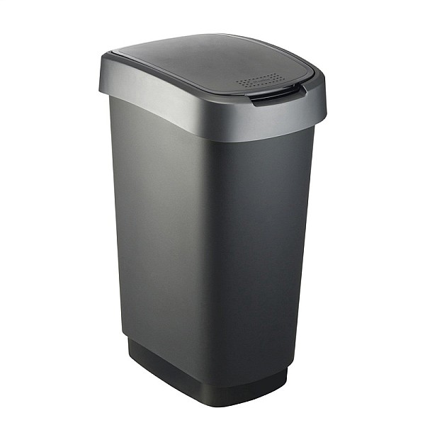 SWING BIN 50 L TWIST DARK SILVER 1754508