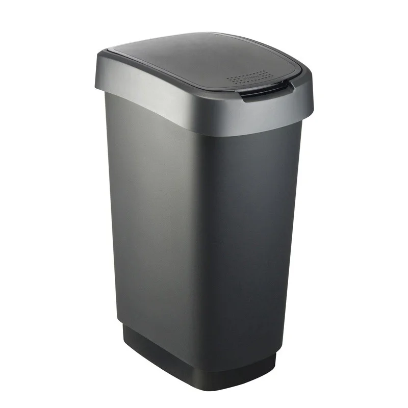 SWING BIN 50 L TWIST DARK SILVER 1754508