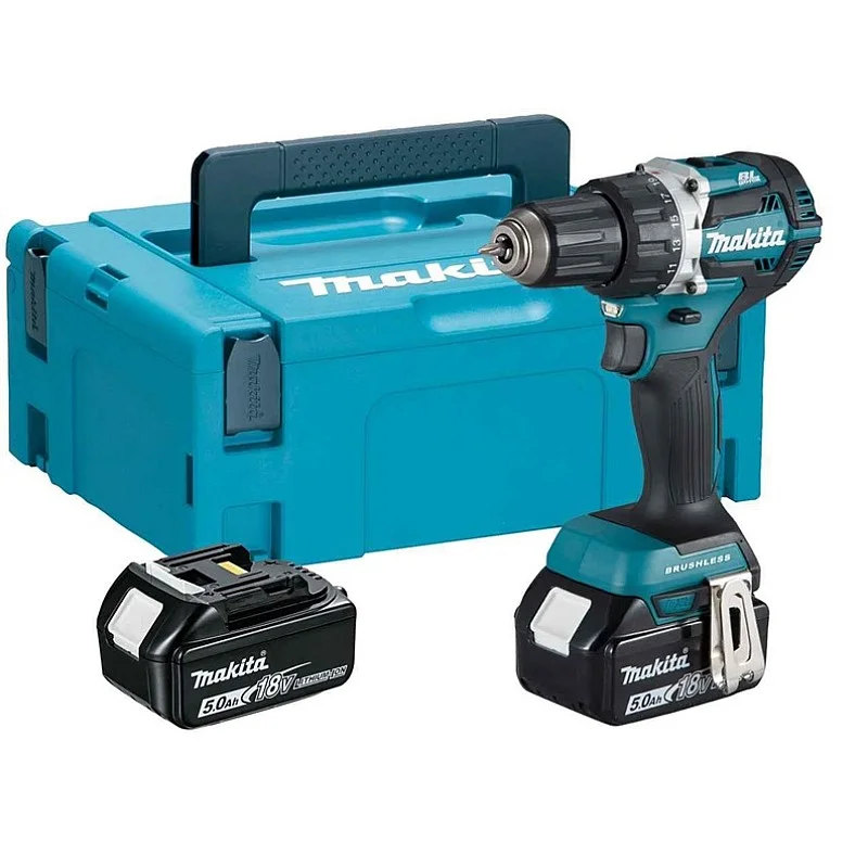 Akumuliatorinis gręžtuvas Makita DDF484RTJ. 18V 2x5.0Ah