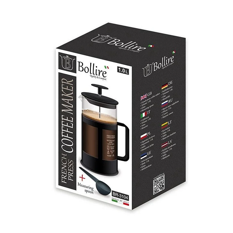 KAFIJKANNA 1.0L STIKLS BOLLIRE BR3104