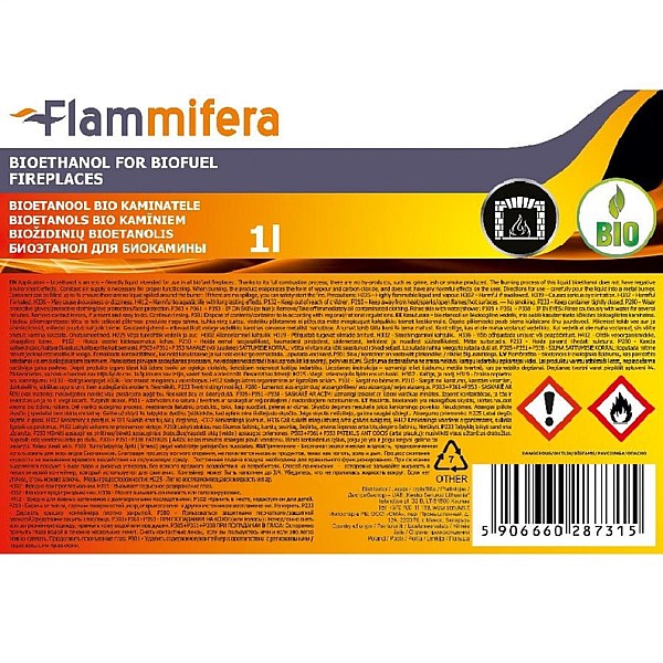 Bioetanols 1 l FLAMMIFERA