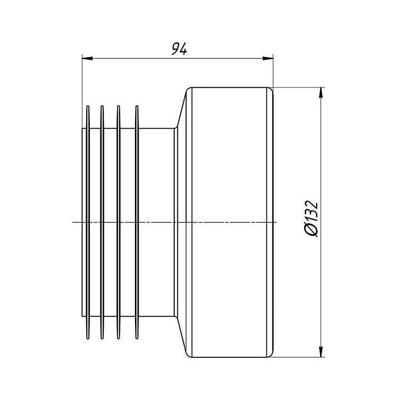 WC PIPE PAN DIRECT CONNECT W0210EU D100