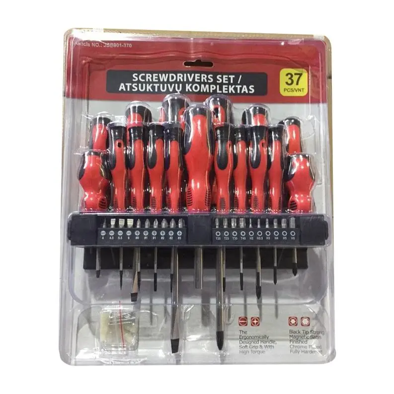 SCREWDRIVERS SET. 37 PCS