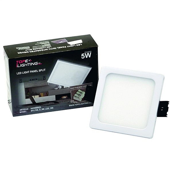 LED PANEL SPLIT SQ 5W NW IP44 400LM