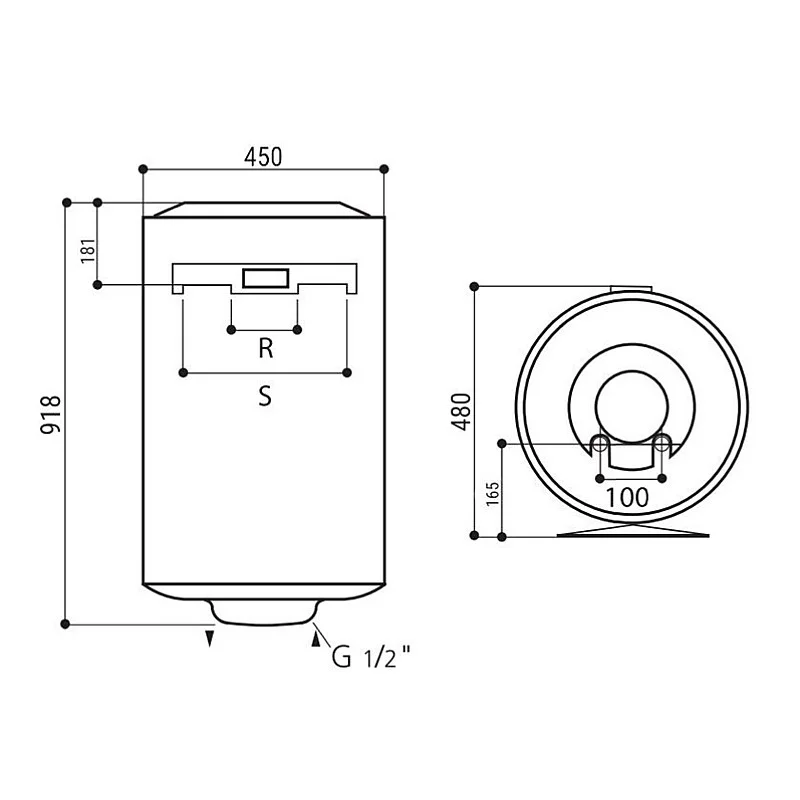 Vandens šildytuvas REGENT 100 V EU2. 95 l