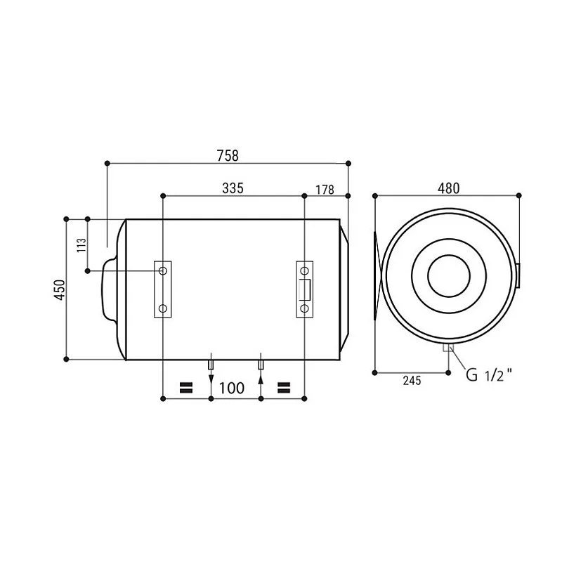 Vandens šildytuvas REGENT 80 H EU2. 75 l