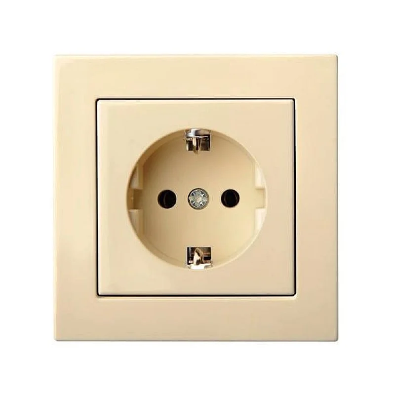 Kištukinis lizdas LIREGUS EPSILON. su įž.. smėlio spalvos