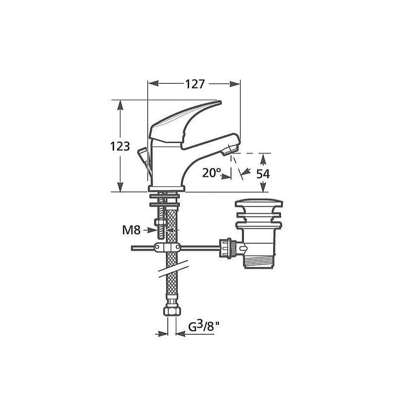 Praustuvo maišytuvas Jika Talas H3111N10041101 Praustuvo maišytuvas Jika Talas H3111N10041101