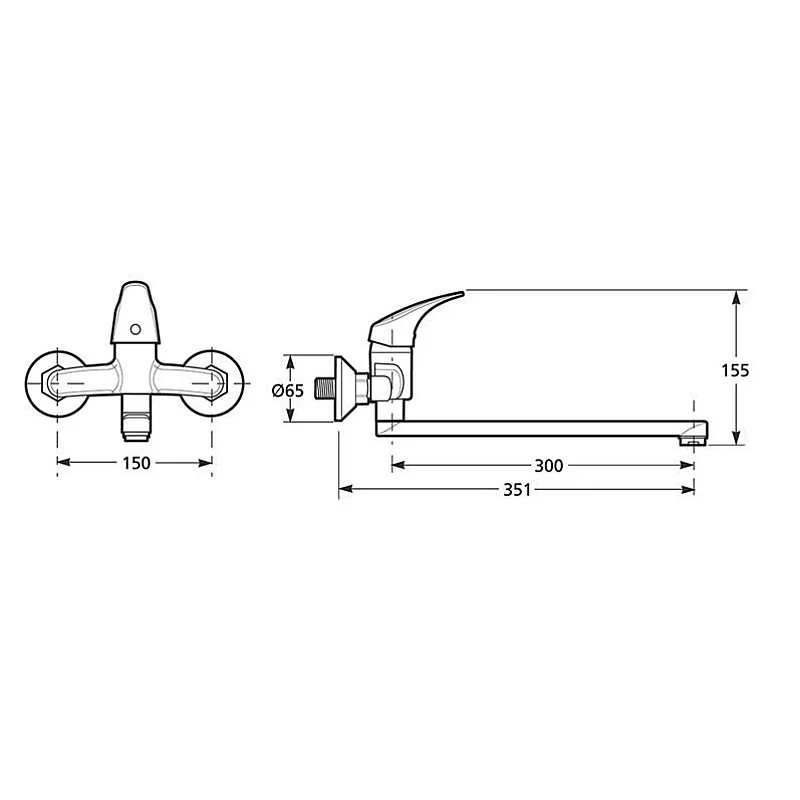 Sieninis maišytuvas Jika Talas H3111N70042401 Sieninis maišytuvas Jika Talas H3111N70042401