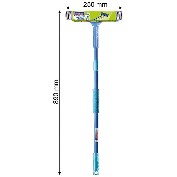 Langų valytuvas su teleskopiniu kotu Spontex Telefix. 120 cm