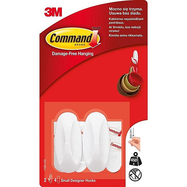 COMMAND 17082 HOOKS/ S SIZE 450KG 2-P