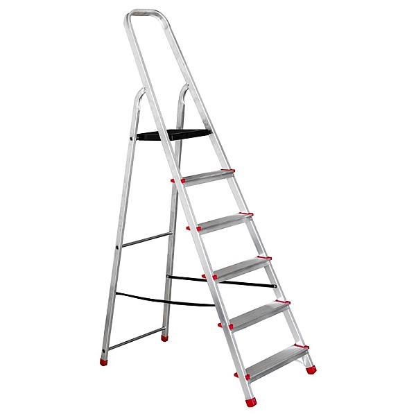 HOUSEHOLD LADDER 6-STEPS ALUM