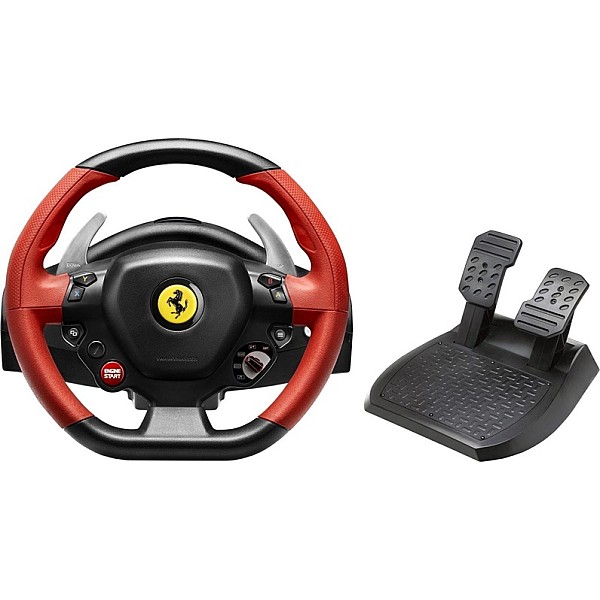 ŽAIDIMŲ VAIRAS SU PEDALAIS „FERRARI 458/SPIDER THRUSTMASTER“