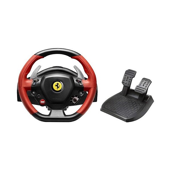 ŽAIDIMŲ VAIRAS SU PEDALAIS „FERRARI 458/SPIDER THRUSTMASTER“