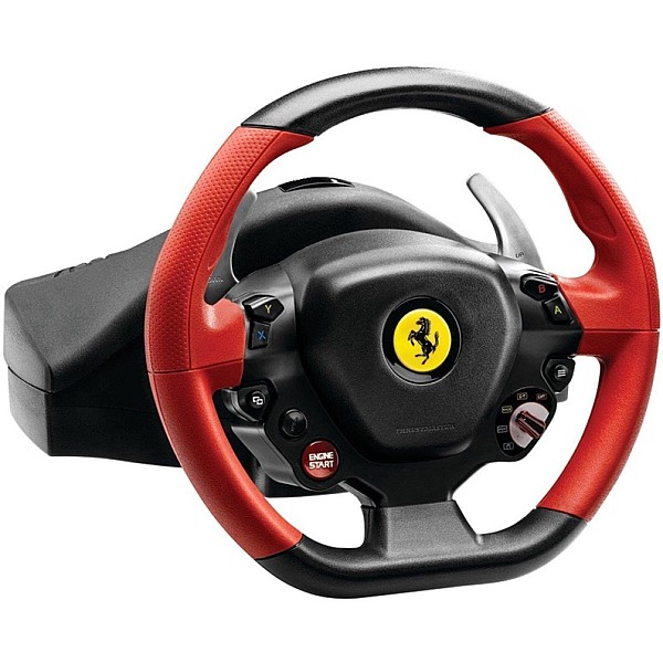 ŽAIDIMŲ VAIRAS SU PEDALAIS „FERRARI 458/SPIDER THRUSTMASTER“