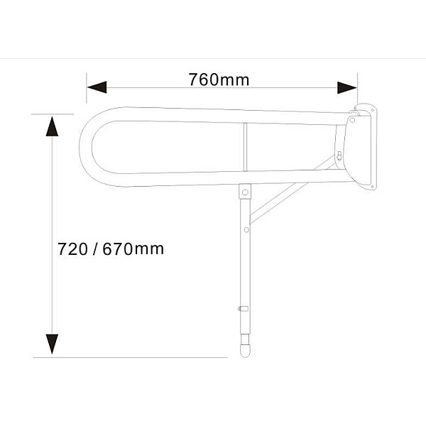 Atlenkiamas wc ranktūris HD-05. 76 cm