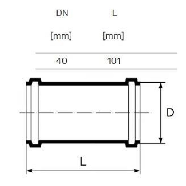 COUPLING INTERNAL REPAIR D40 WHITE PP