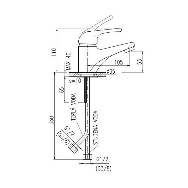 BASIN FAUCET SAZAVA DSA526.5