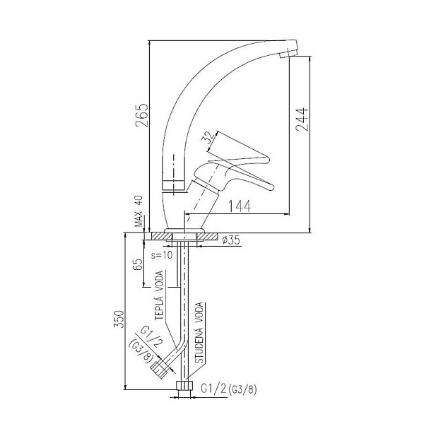 KITCHEN FAUCET SAZAVA DSA506.5/3