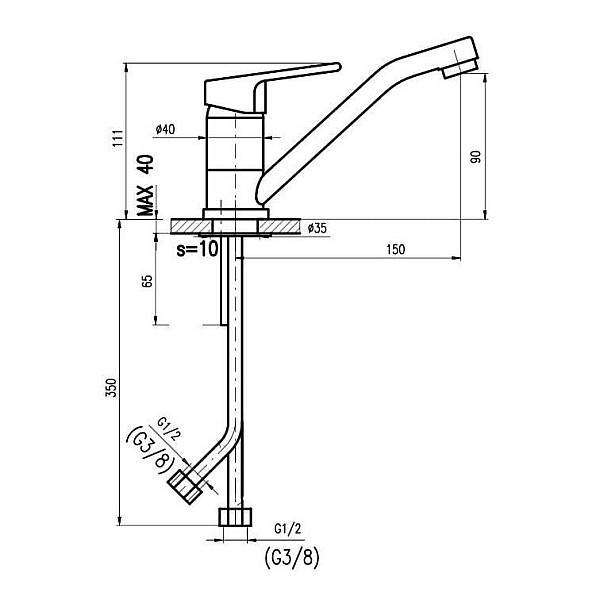 BASIN FAUCET COLORADO DCO115.5