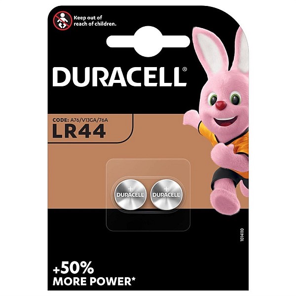 BATERIJAS DURACELL LR44. 2 GAB.