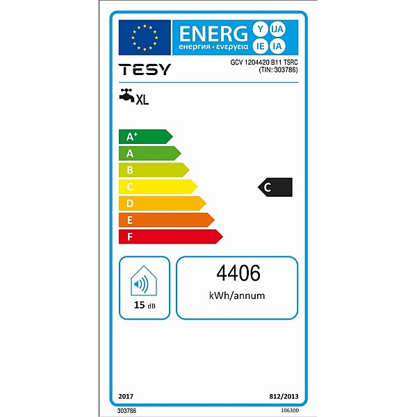 Vandens šildytuvas TESY BILIGHT 120. 120 l