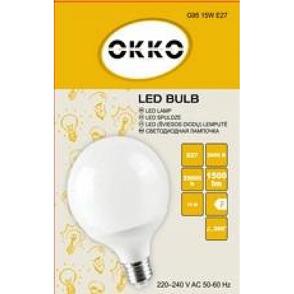 BULB LED G95 15W E27 830 FR 1400LM 15KH