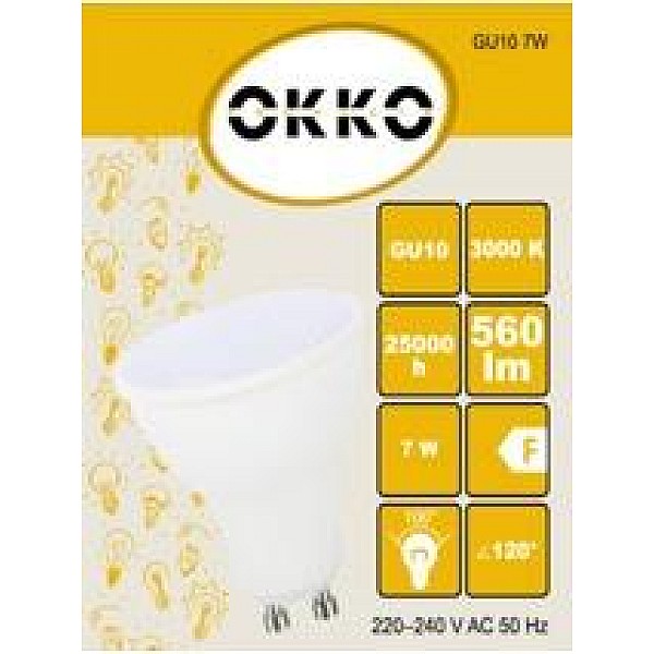 LED lempa Okko PAR16. 7W. 3000K. 560lm