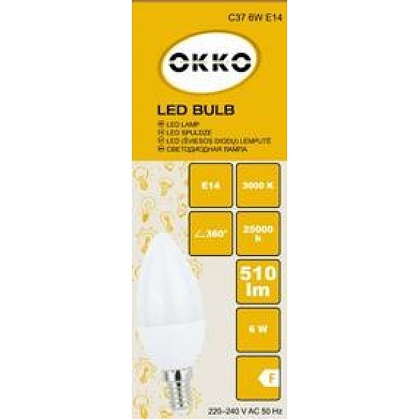 SP. LED B38 5.5W E14 830 FR 510LM 15KH (OKKO)