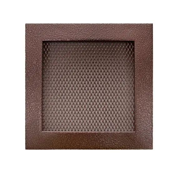 Grotelės židiniui HEARTH. vario spalvos. 170 x 170 mm