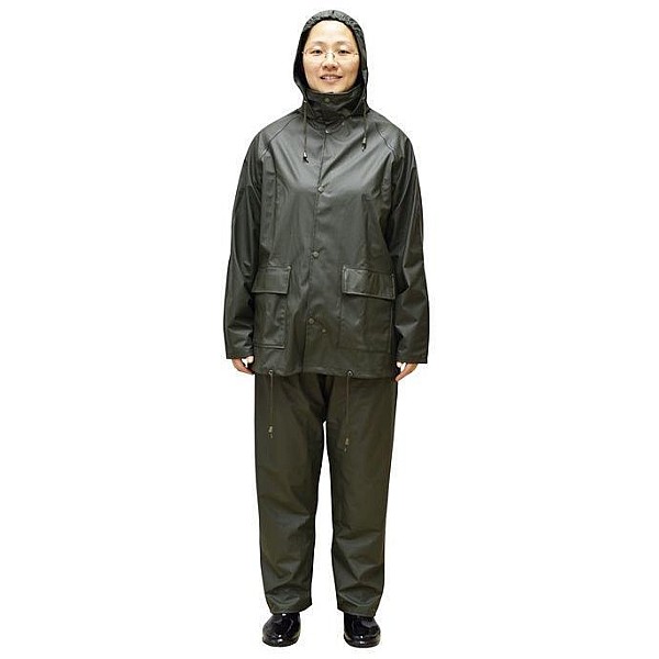 PU RAIN SET WS2U00G SIZE M OLIVE GREEN