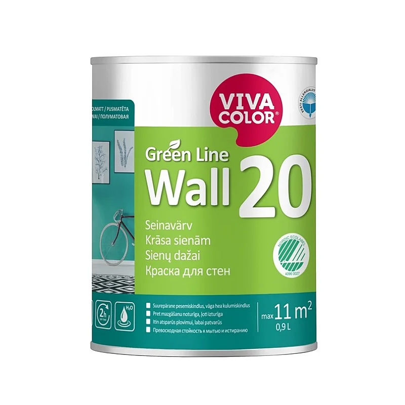 PAINT GREEN LINE WALL 20 A 0.9L