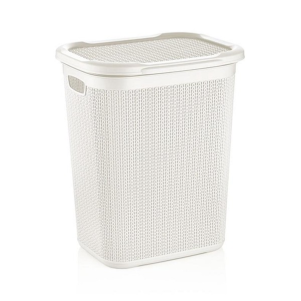 LAUNDRY BASKET 50L KNIT M-079 WHITE