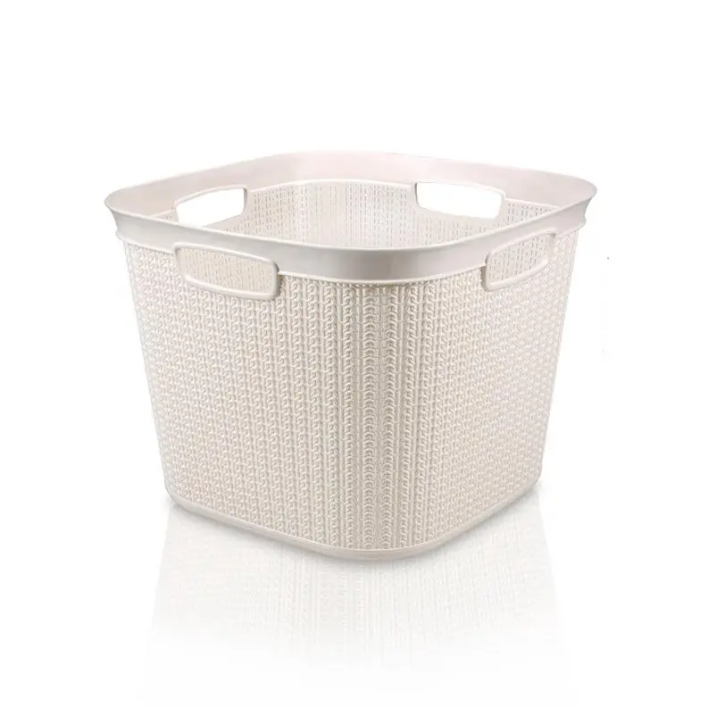 BASKET 41L KNIT M-081 WHITE