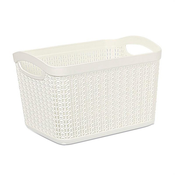 BASKET 1.5L KNIT M-095 WHITE