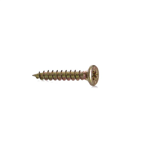 CHIPBOARD SCREW 2.5X16 YLW ZP 100PCS G1