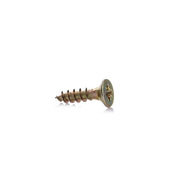 CHIPBOARD SCREW 3.0X12 YLW ZP 100PCS G1