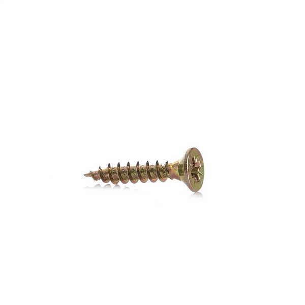 CHIPBOARD SCREW 3.0X16 YLW ZP 100PCS G1