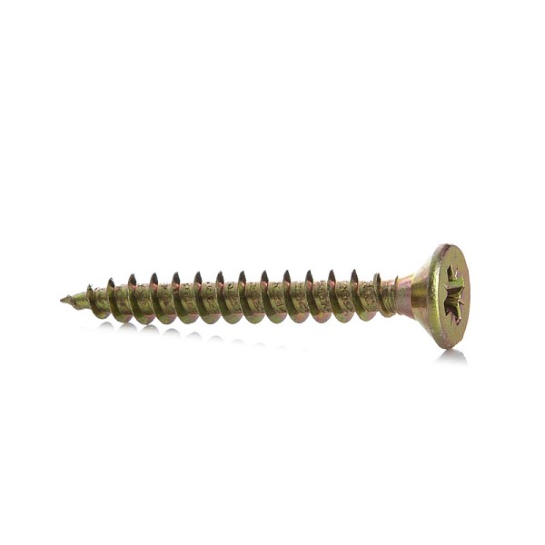 CHIPBOARD SCREW 4.5X35 YLW ZP 25PCS G1