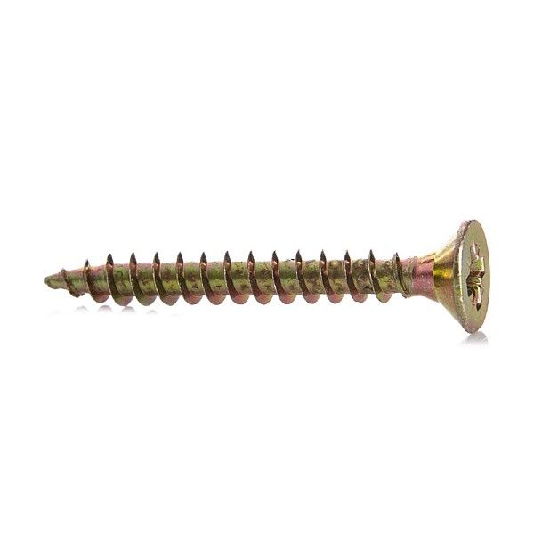 CHIPBOARD SCREW 5.0X40 YLW ZP 25PCS G1