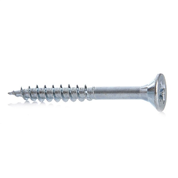 CHIPBOARD SCREW 6.0X50/30 WHT ZP10PCS G1