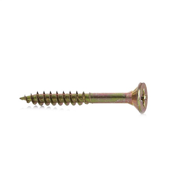 CHIPBOARD SCREW 6.0X50/30 YLW ZP10PCS G1