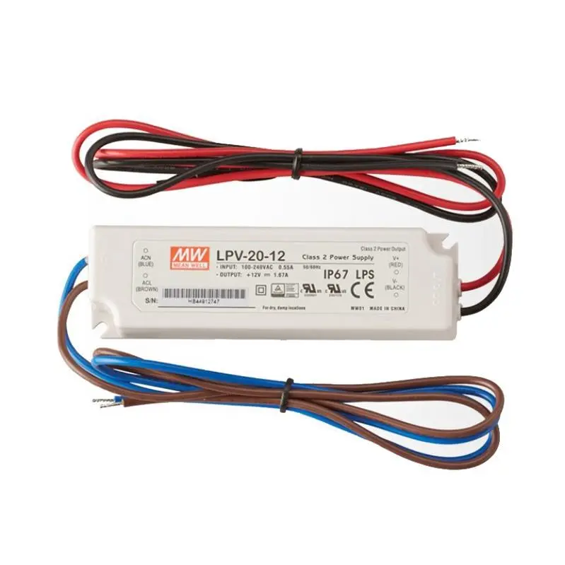 BAROŠANAS AVOTS LED 20W 12V 1.67A IP67 (MEAN WELL) BAROŠANAS AVOTS LED 20W 12V 1.67A IP67 (MEAN WELL)