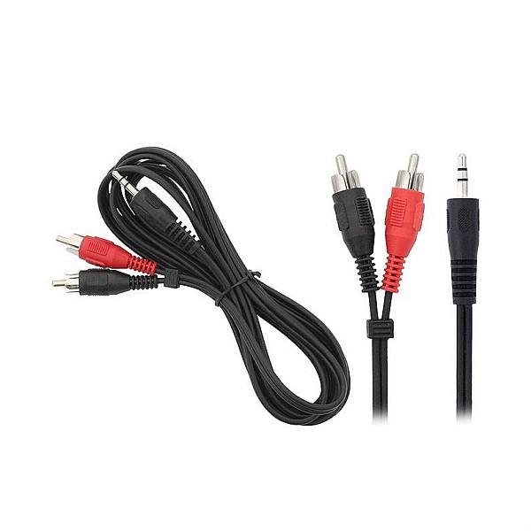 Laidas BLOW 3.5mm M. 2xRCA M. 1.2m. juodas 91-297