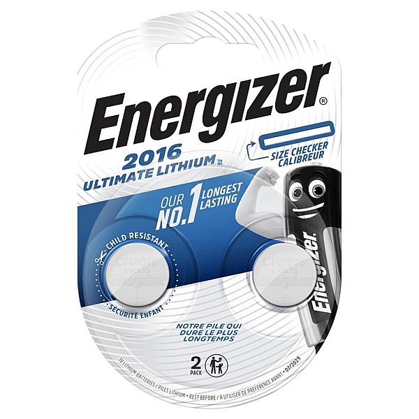 Elementai ENERGIZER CR2016. 3V. 2 vnt.