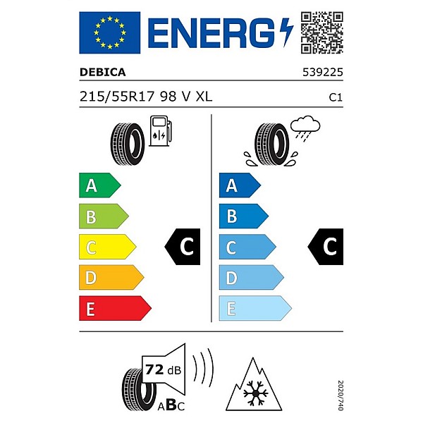 Automobilio padanga Debica Frigo HP 2. 215/55 R17. 98V. XL