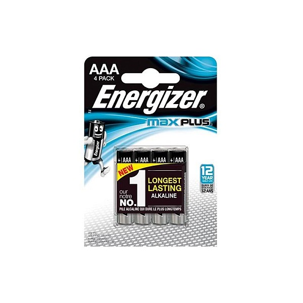 BATERIJAS ENERGIZER MAX PLUS AAA 2400 LR03 B4 1.5V Alkaline