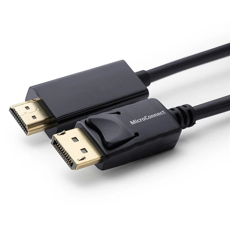 Kabelis MICRO_CONNEC HDMI M. Dipslay port M. 2m. melns Kabelis MICRO_CONNEC HDMI M. Dipslay port M. 2m. melns