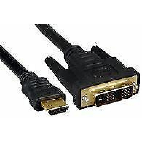 Kabelis MICRO_CONNEC HDMI M. DVI M. 2m. melns HDM191812