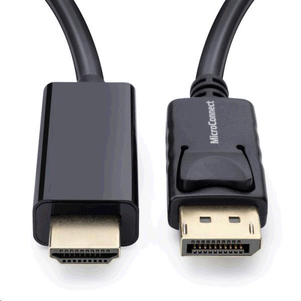 Kabelis MICRO_CONNEC HDMI M. Dipslay port M. 2m. melns